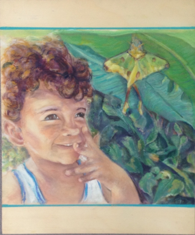 Dinn met vlinder punische was